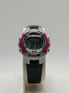 Marathon by Timex Digital Watch Purple & Silver Indiglo